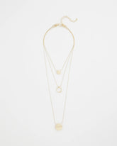 Chico's - Gold Triple Pendant Necklace