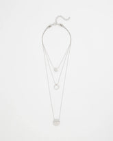 Chico's - Silver Triple Pendant Necklace