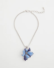 Chico's - Blue Flower Pendant