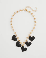 Chico's - Black Heart Drop Off Necklace