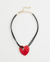 Chico's - Red Enamel Heart Pendant Necklace
