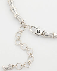 Chico's - Silvertone Bamboo Collar Necklace