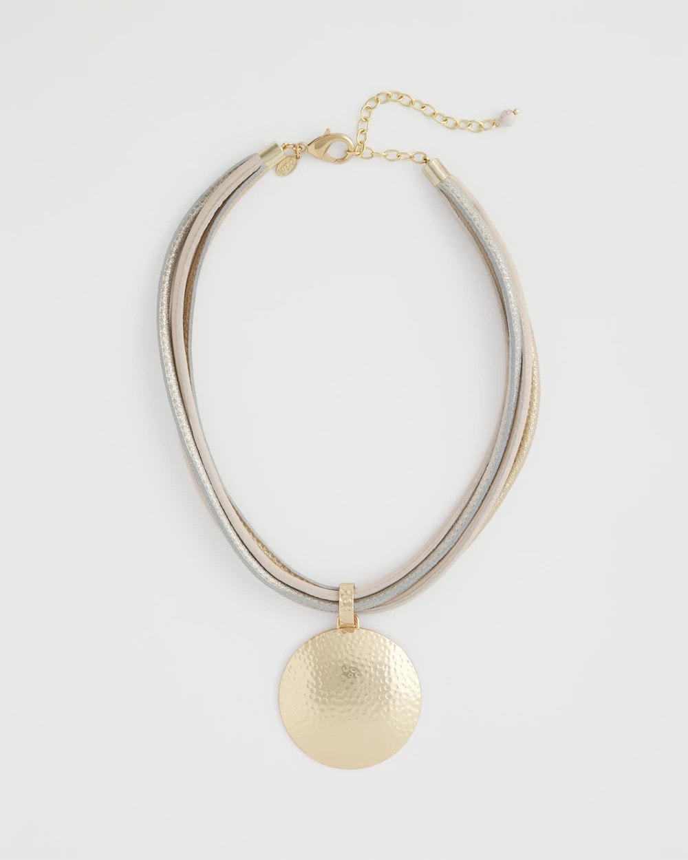 Chico's - Textured Golden Pendant Necklace