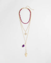 Chico's - Amethyst Convertible Multi-Layer Necklace