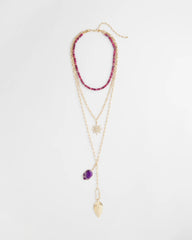 Chico's - Amethyst Convertible Multi-Layer Necklace
