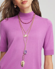 Chico's - Amethyst Convertible Multi-Layer Necklace