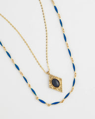 Chico's - Double-Strand Sodalite Pendant Necklace