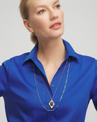 Chico's - Double-Strand Sodalite Pendant Necklace