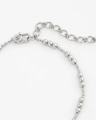 Chico's - Silvertone Beaded Necklace