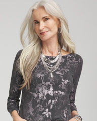Chico's - Silver Tone Pave Multistrand Necklace