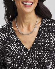 Chico's - Silver Tennis Necklace