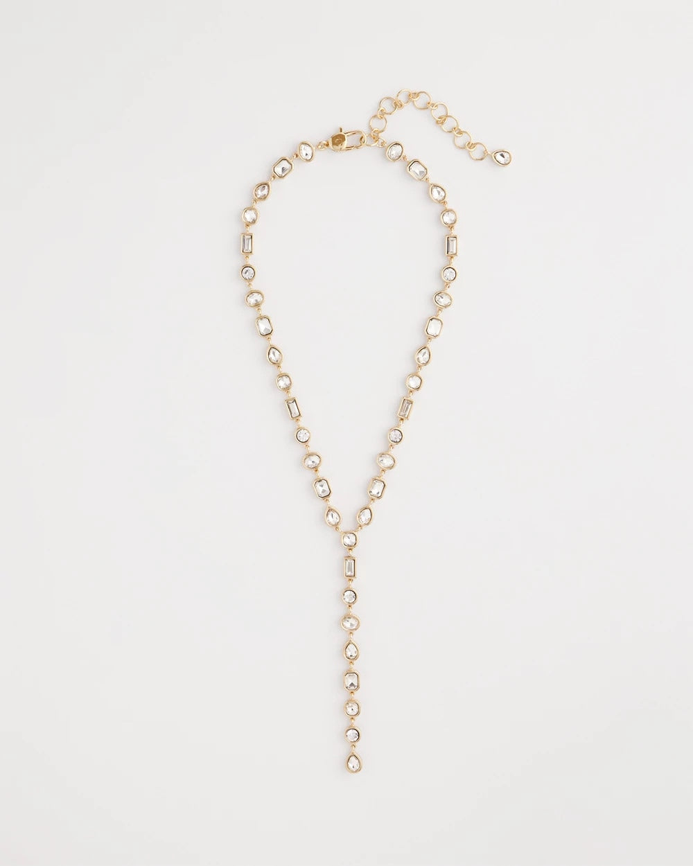 Chico's - Bezel Set Goldtone Y-Necklace