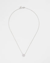 Chico's - Silver Tone Drop Stone Necklace