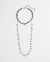 Chico's - Convertible Purple Long Short Necklace