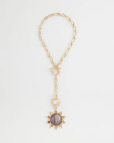 Chico's - Purple Resin Sun Pendant Necklace