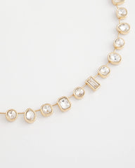 Chico's - Bezel Set Short Goldtone Necklace
