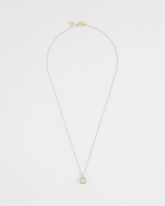 Chico's - Bezel Set Pendant Goldtone Necklace