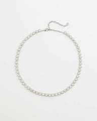 Chico's - Silvertone Tennis Necklace