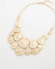 Chico's - Molten Goldtone Bib Necklace