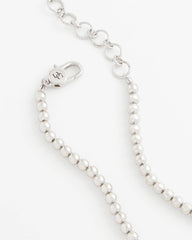 Chico's - Silvertone Beaded Necklace