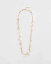 Chico's - Multistrand Beaded Goldtone Necklace