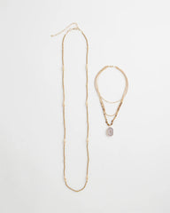 Chico's - Convertible Agate Pendant Necklace