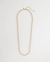 Chico's - Faux Pearl Single-Strand Link Chain Necklace