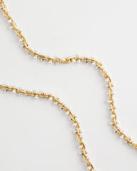 Chico's - Faux Pearl Single-Strand Link Chain Necklace