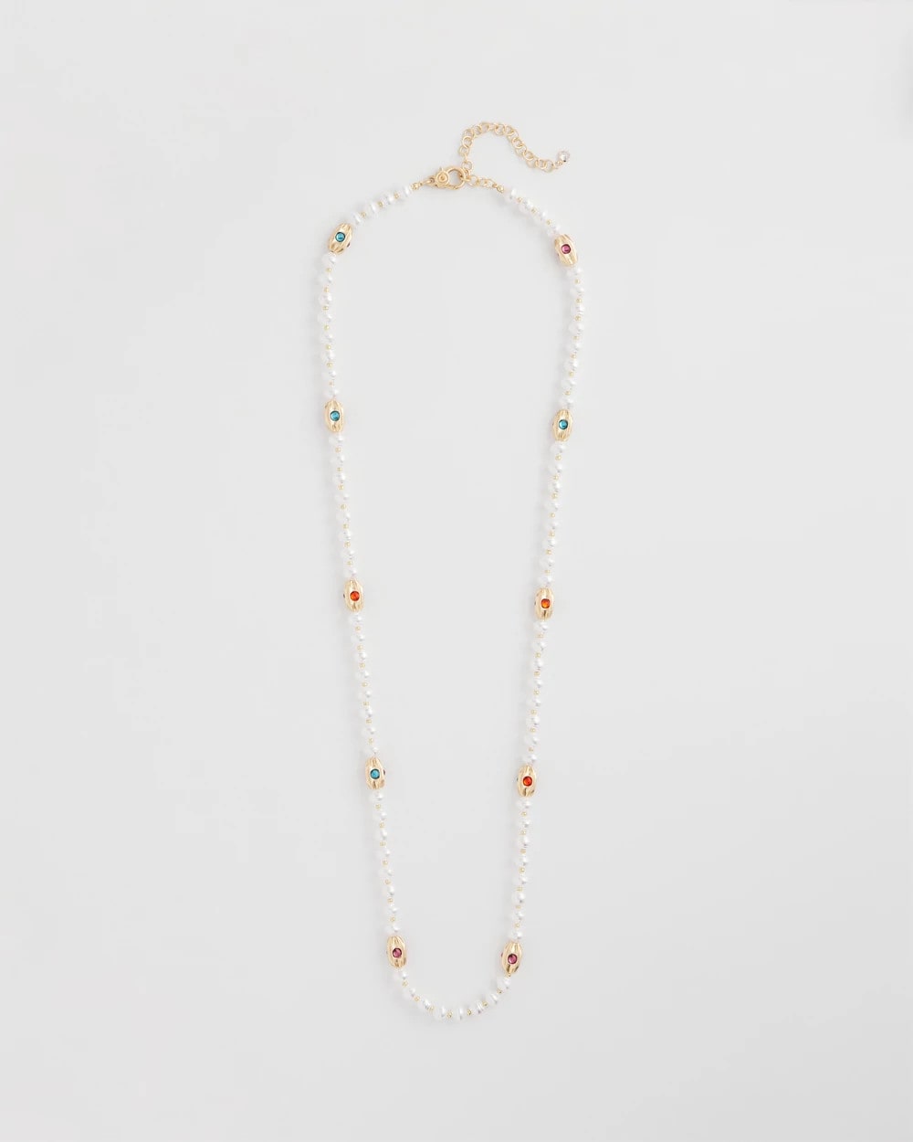 Chico's - Goldtone Faux Pearl Single-Strand Necklace