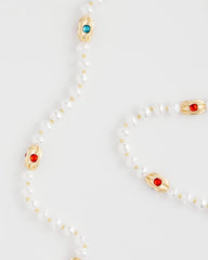 Chico's - Goldtone Faux Pearl Single-Strand Necklace