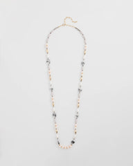 Chico's - Pink Art Deco Beaded Necklace