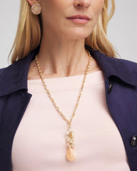 Chico's - Convertible Rose Quartz Pendant Necklace