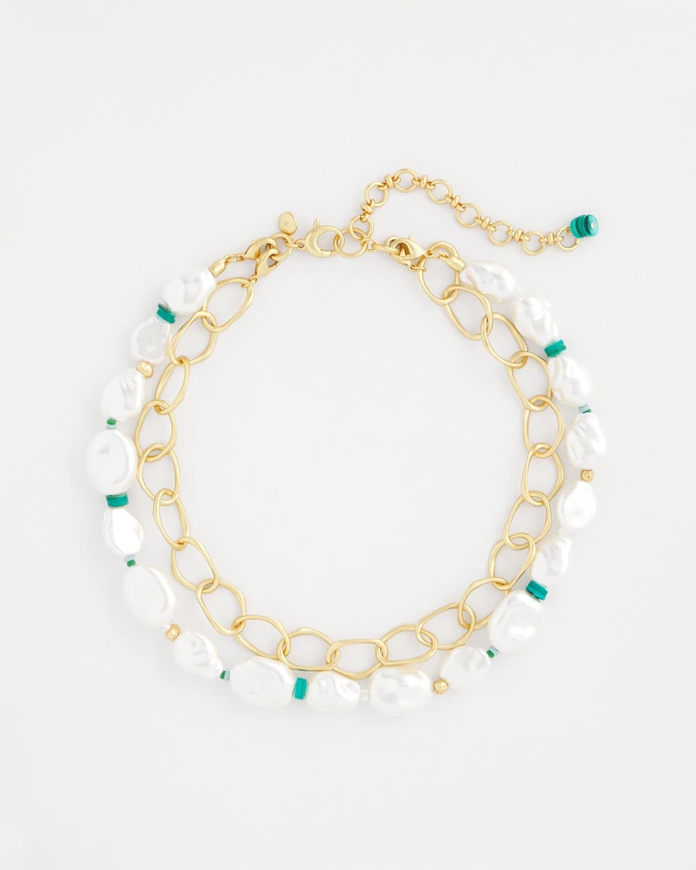 Chico's - Pearlescent Goldtone Collar Necklace