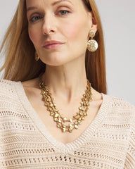 Chico's - Goldtone Nugget Collar Necklace