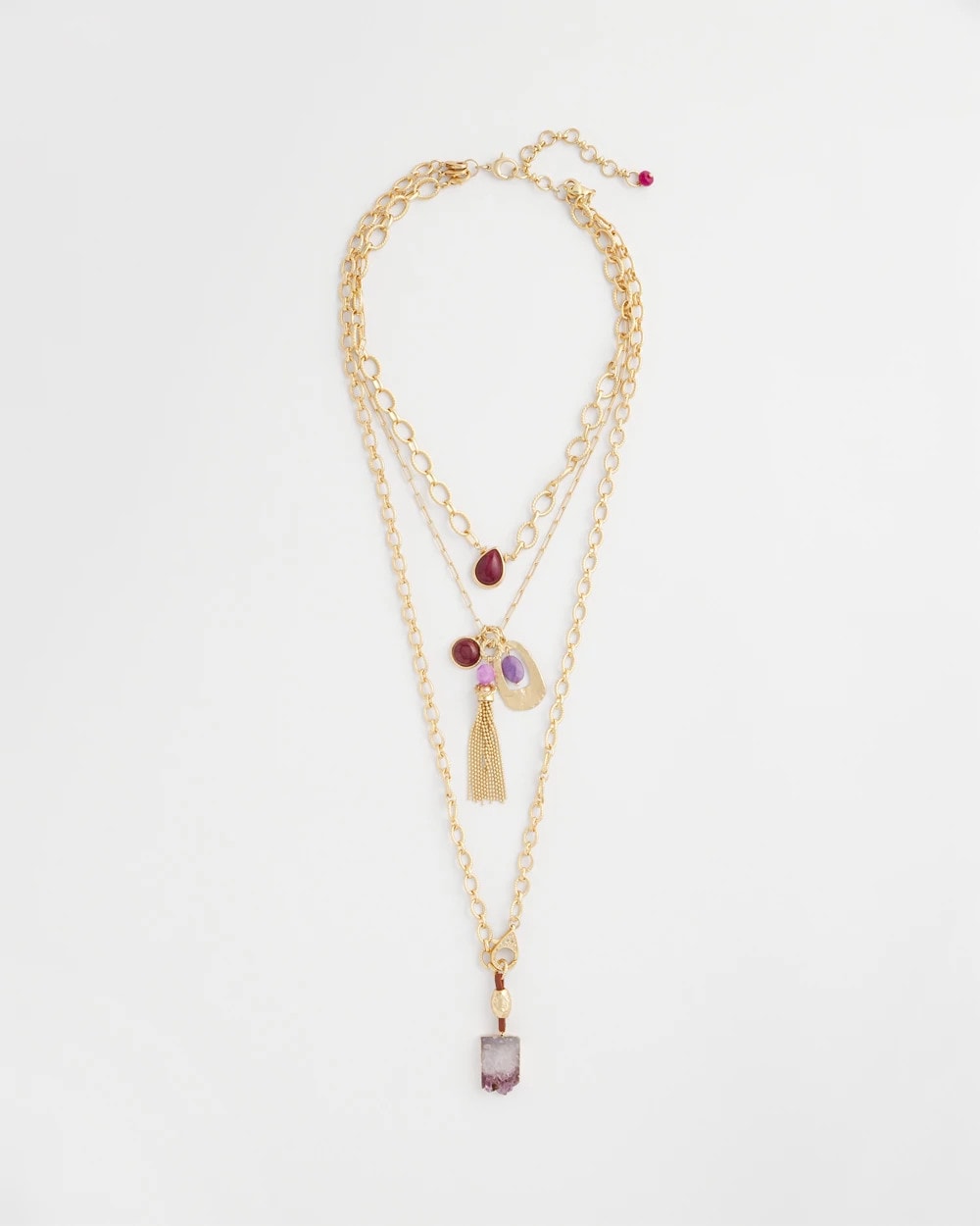 Chico's - Convertible Three-Strand Stone Pendant Necklace