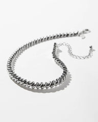 Chico's - Silver Tone Twist Collar Necklace