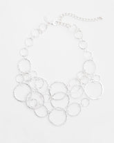 Chico's - Short Silvertone Multi-Strand Link Necklace