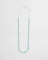 Chico's - Teal Beaded Single Strand Necklace