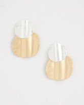 Chico's - Crinkle Mixed Metal Earrings