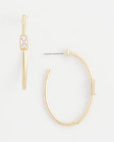 Chico's - Gold Oval Hoop Earrings