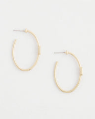 Chico's - Gold Oval Hoop Earrings