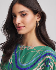 Chico's - Gold Oval Hoop Earrings