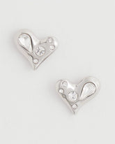 Chico's - Mini Bejeweled Heart Stud Earrings