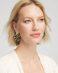Chico's - Round Haircalf Earrings
