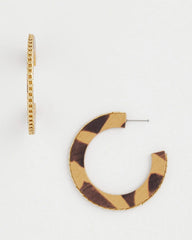 Chico's - Animal Wood Hoop Earrings