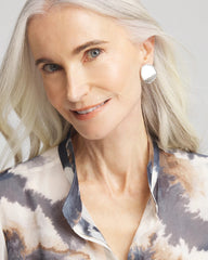Chico's - No Droop™ Silver Tone Clip-On Earrings