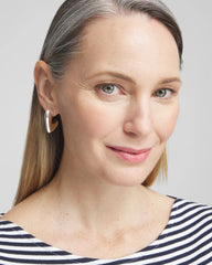 Chico's - No Droop® Silver Tone Mini Hoops
