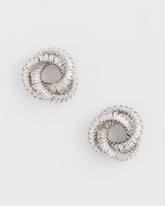Chico's - Silvertone Twisted Stud Earrings