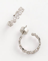 Chico's - No Droop® Silvertone Hoop Earrings