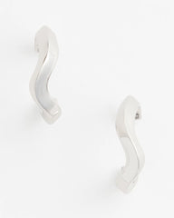 Chico's - Silver Wavy Hoop Earrings